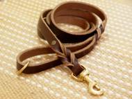 Brown hand made leather dog harness