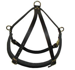 tracking pulling leather dog harness
